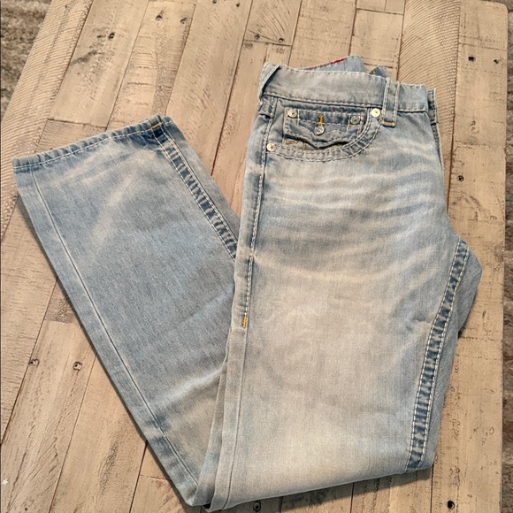 True Religion Y2K Light Blue Straight Jeans NWOT Size 30 Men’s - Picture 1 of 11